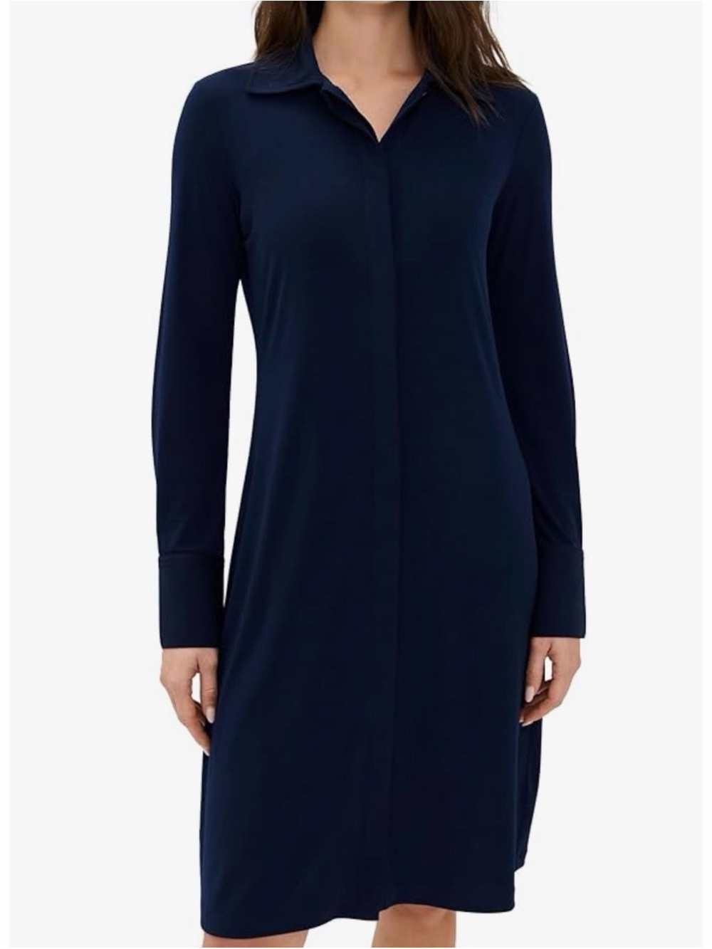 NWT Navy VINCE Navy Long Sleeve Polo Dress